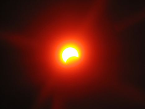 Partial solar eclipse. Ukraine. March 29, 2006. Through filter. 1