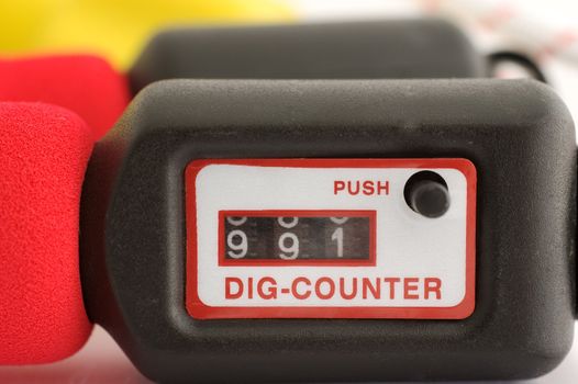 Close up of a jump rope counter