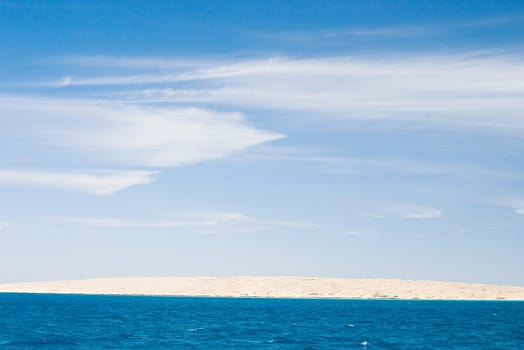  Coast of the red sea. blue sea and sky