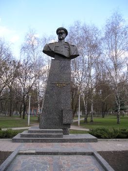 Monument to marshall Jukov in Kharkiv