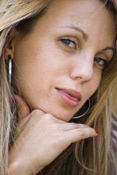 beautiful young woman outdoor portrait