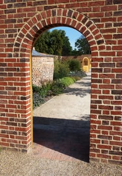 Doorway to a walled garden in Valentines Park.