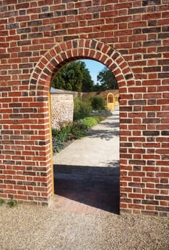 Doorway to a walled garden in Valentines Park.