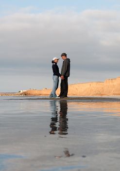 Young couple at the seashore