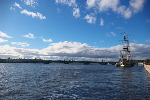 river Neva on which is located city SAINT PETERSBURG