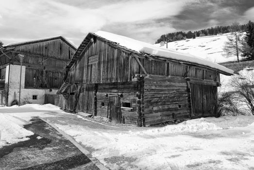 Cold Winter in the Heart of Dolomites, Veneto, Northern Italy