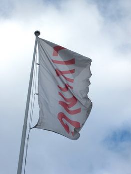 Flag with logo of Living furniture chain