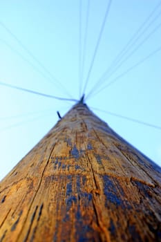 Looking up a telegraph pole