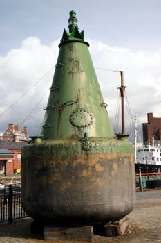 Green Buoy on Liverpool Dockside