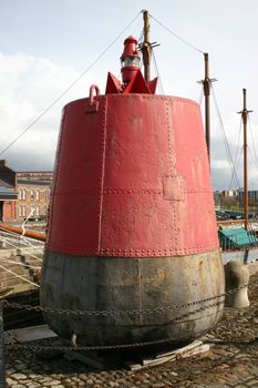 Red Buoy on Liverpool Dockside