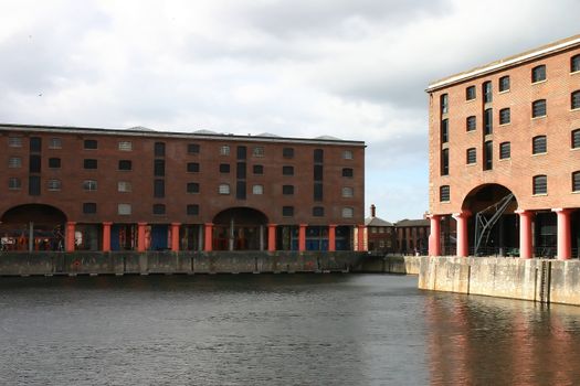 Albert Dock Basin in Liverpool England