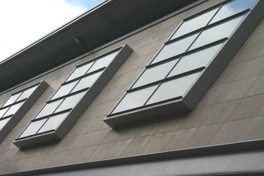Three Modern Windows In Manchester City Centre