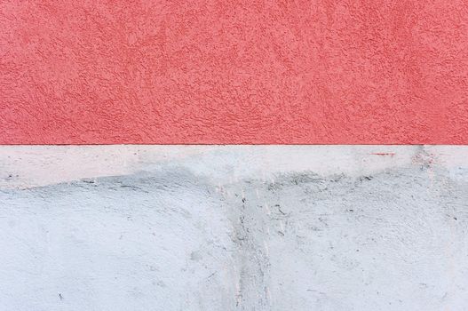 Wall texture with red and white paint