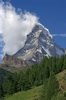 The Matterhorn in Switzerland.
