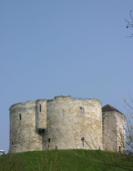 Old Castle Turret in Grassy Mound