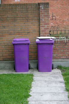 Two Purple Bins