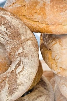 Close up shot of italian bread loaf