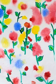 colorful flower watercolor for background
