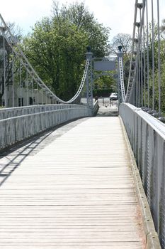 Suspension Footbridge over the River Dee in Chester England