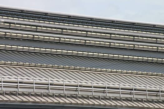 Glass and Steel Roof Of Railway Station in York England