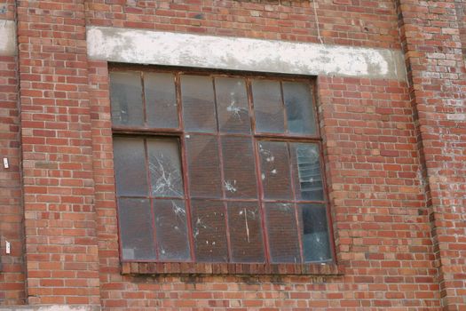 Old Broken Window in Liverpool Warehouse