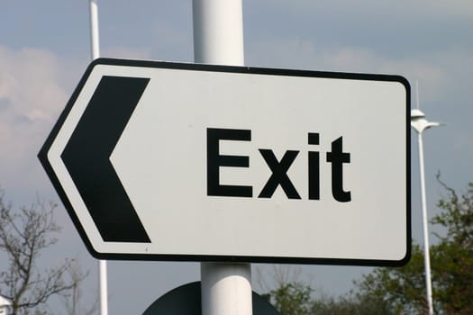 Exit Sign Pointing Left