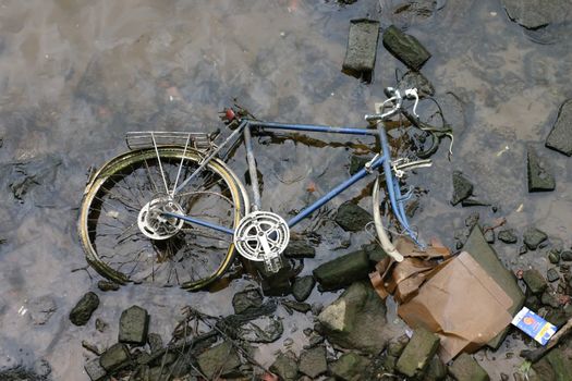 Racing Bike Dumped in River