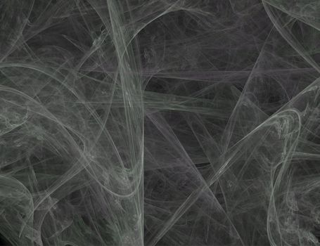 Abstract Smoke Swirls on Black Background