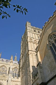 Exeter Cathedral in Devon England