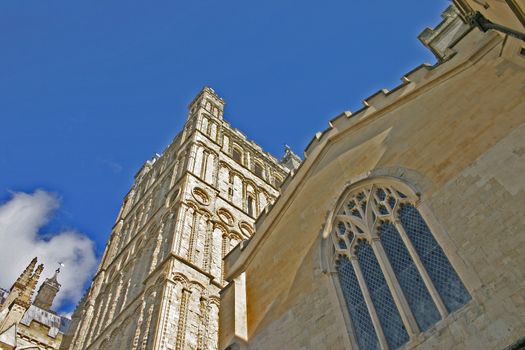 Exeter Cathedral in Devon England