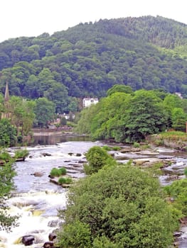 River Rapids in Llangollen in Wales