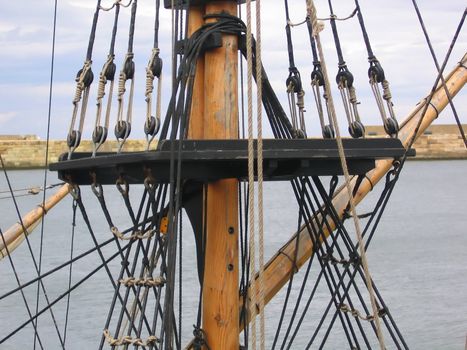 Rigging of Old English Sailing Ship