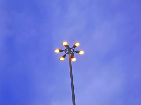 Six Way Lighting Array at Dusk