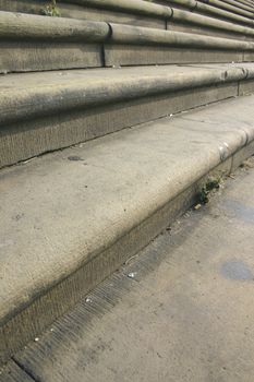Closeup of Stone Steps in Liverpool England