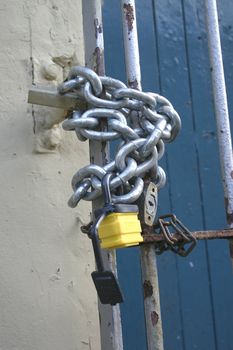 Two Padlocks and a Steel Chain