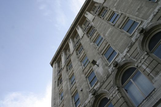 Historic Building in Liverpool with Many Windows