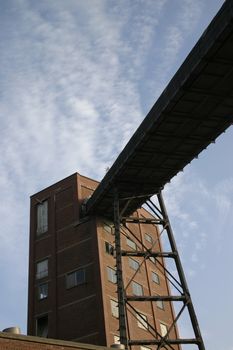 Industrial Conveyor Belt in Liverpool Docks