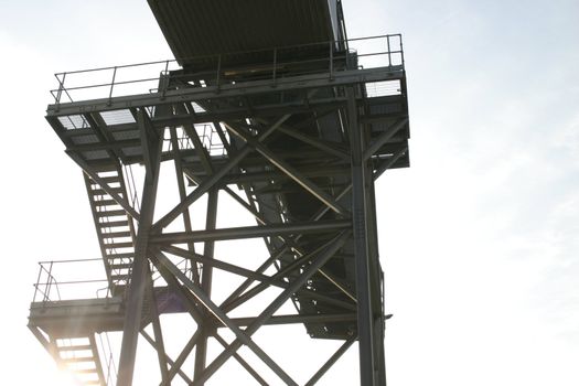 Industrial Conveyor Belt in Liverpool Docks