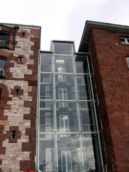 Modern Glass and Brick Building