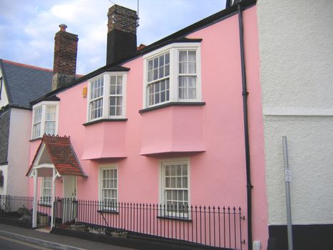 Small Pink House in Devon England