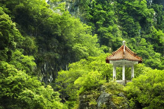 One of scenic spot at Chang Chun Shrine, Taroko National Park, Hualien, Taiwan.