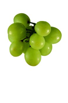 Small bunch of green grapes