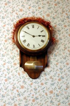 Clock with Tinsel