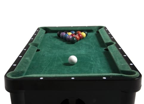 A little toy pool with balls of different colors