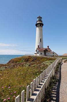 Pigeon Point Lighthouse is a lighthouse built in 1871 to guide ships on the Pacific coast of California.