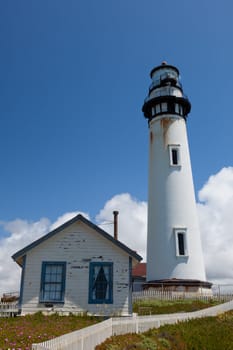 Pigeon Point Lighthouse is a lighthouse built in 1871 to guide ships on the Pacific coast of California.