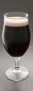 Close up of a glass of irish stout