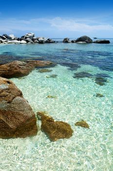 Blue beach at Pulau Perhentian, Malaysia.