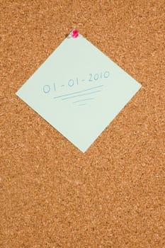 memo board with message:01-01-2010