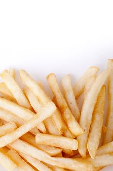 White copy space above French Fries.
